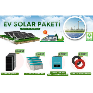 Off-Grid Ev Enerji Sistemi Karavan, Bağ Evi, Hobi Bahçesi, Konteyner 9.6Kw Off-Grid Ev Enerji Sistemi Karavan, Bağ Evi, Hobi Bahçesi, Konteyner 9.6Kw
